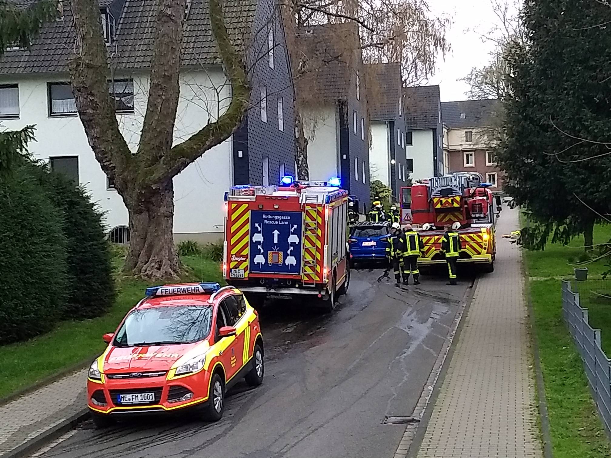 Einsatzreicher Tag für die Feuerwehr Mettmann: Zwei verletzte Kinder