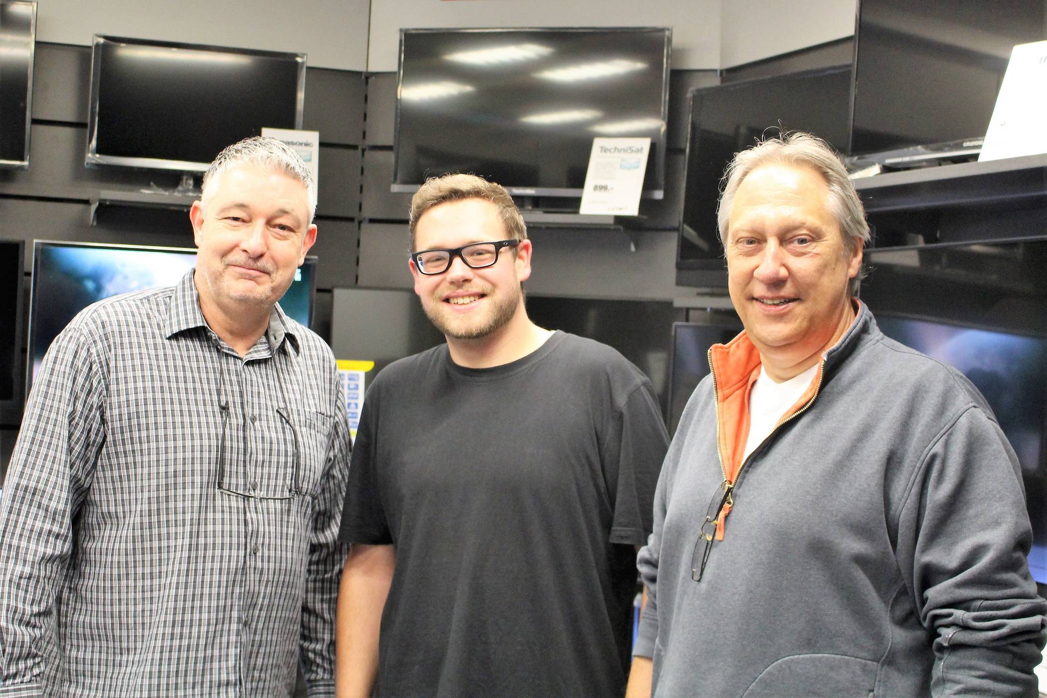  Das Service- Team „von Gaza und Werner“: Die Inhaber Frank von Gaza (links) und Stefan Werner (rechts) mit Mitarbeiter Jens Schmelzer (Mitte). 