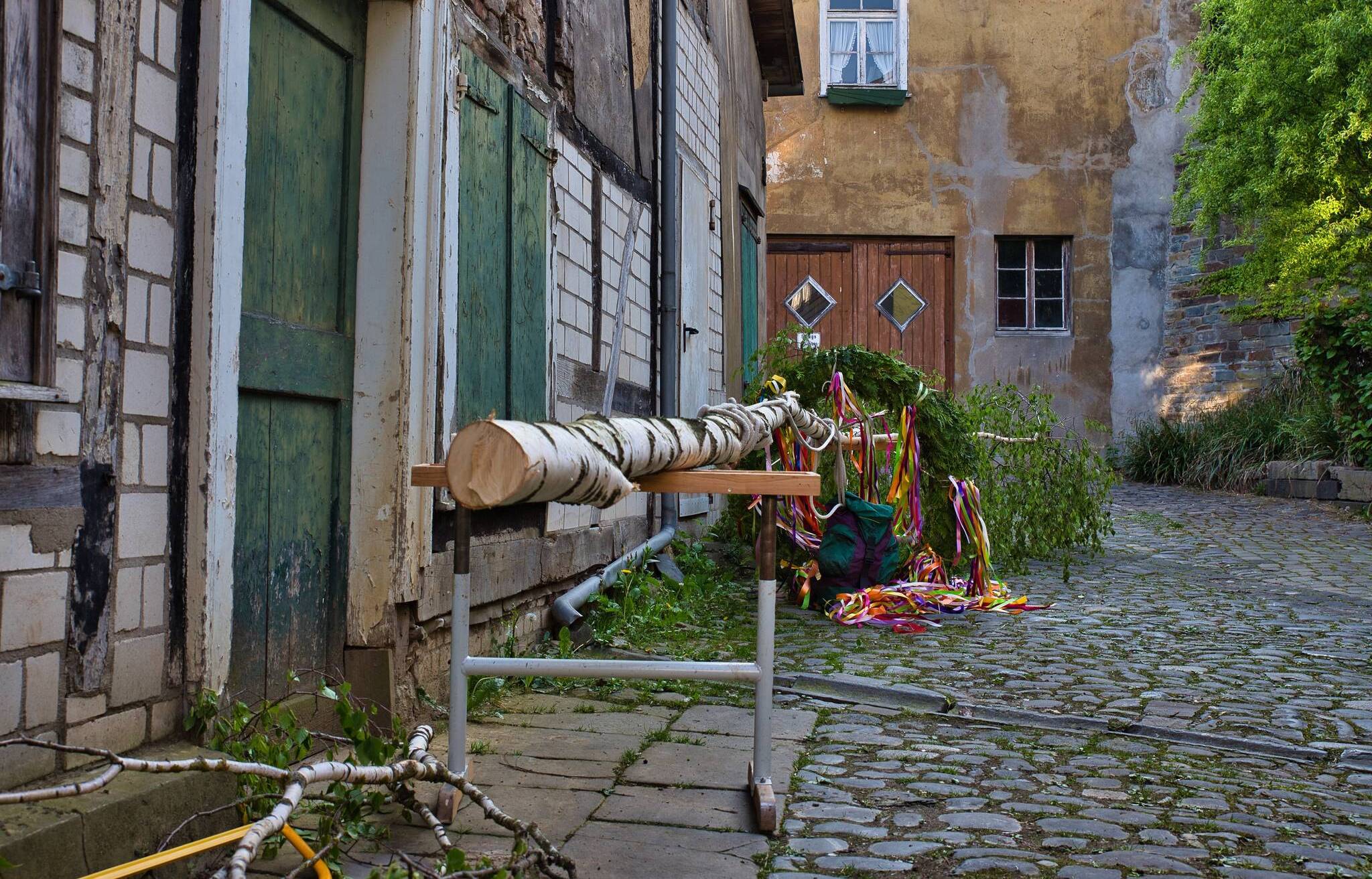 Der Mettmanner Maibaum steht