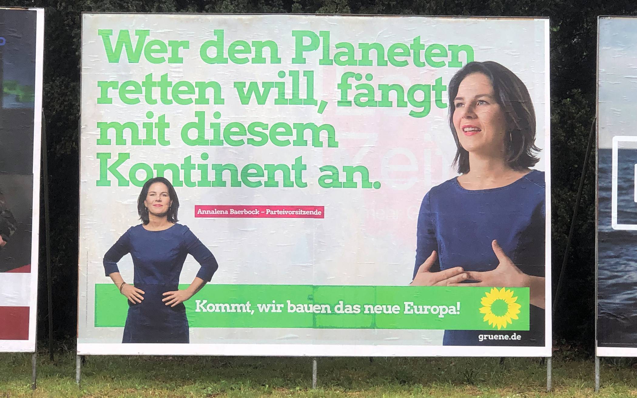 Grüne: Grüne Sätze als Unterscheidungsmerkmal. Die Plakate der Grünen sind stark...