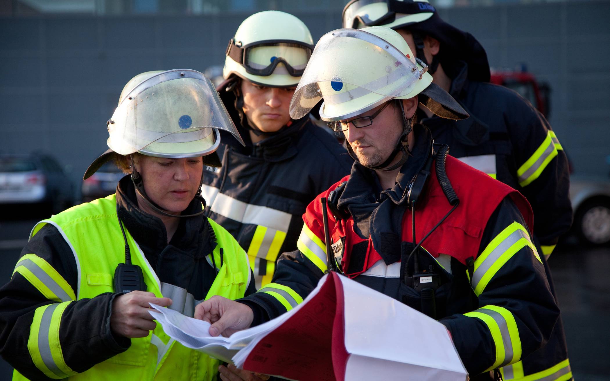 Große Schauübung der Feuerwehr