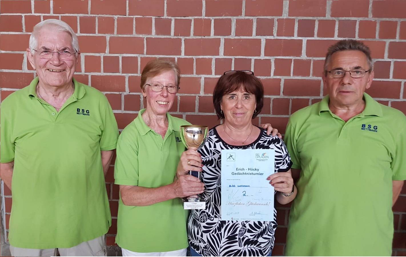  Peter Pumm, Wolfgang Feigel, Conny Barone und Loni Bodmann waren für Mettmann erfolgreich.      