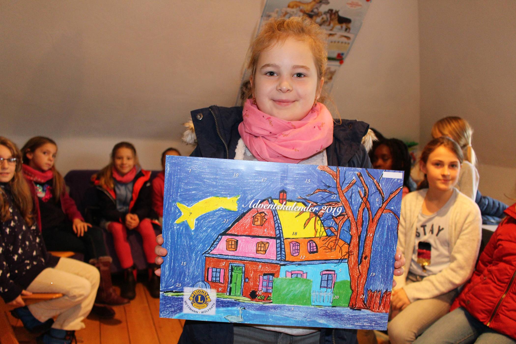  Ayleens Bild von der Goldberger Mühle ziert in diesem Jahr den Adventskalender des Lions Hilfswerks Mettmann/ Wülfrath.  
