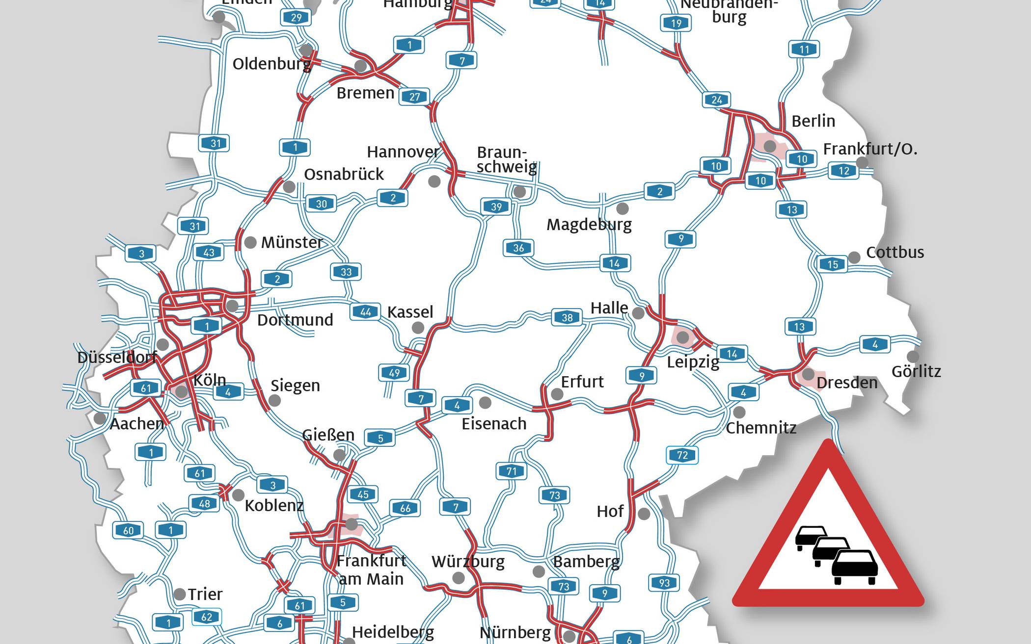 ADAC Stauprognose NRW für Weihnachten und Neujahr: Hier wird es an den Feiertagen eng und voll