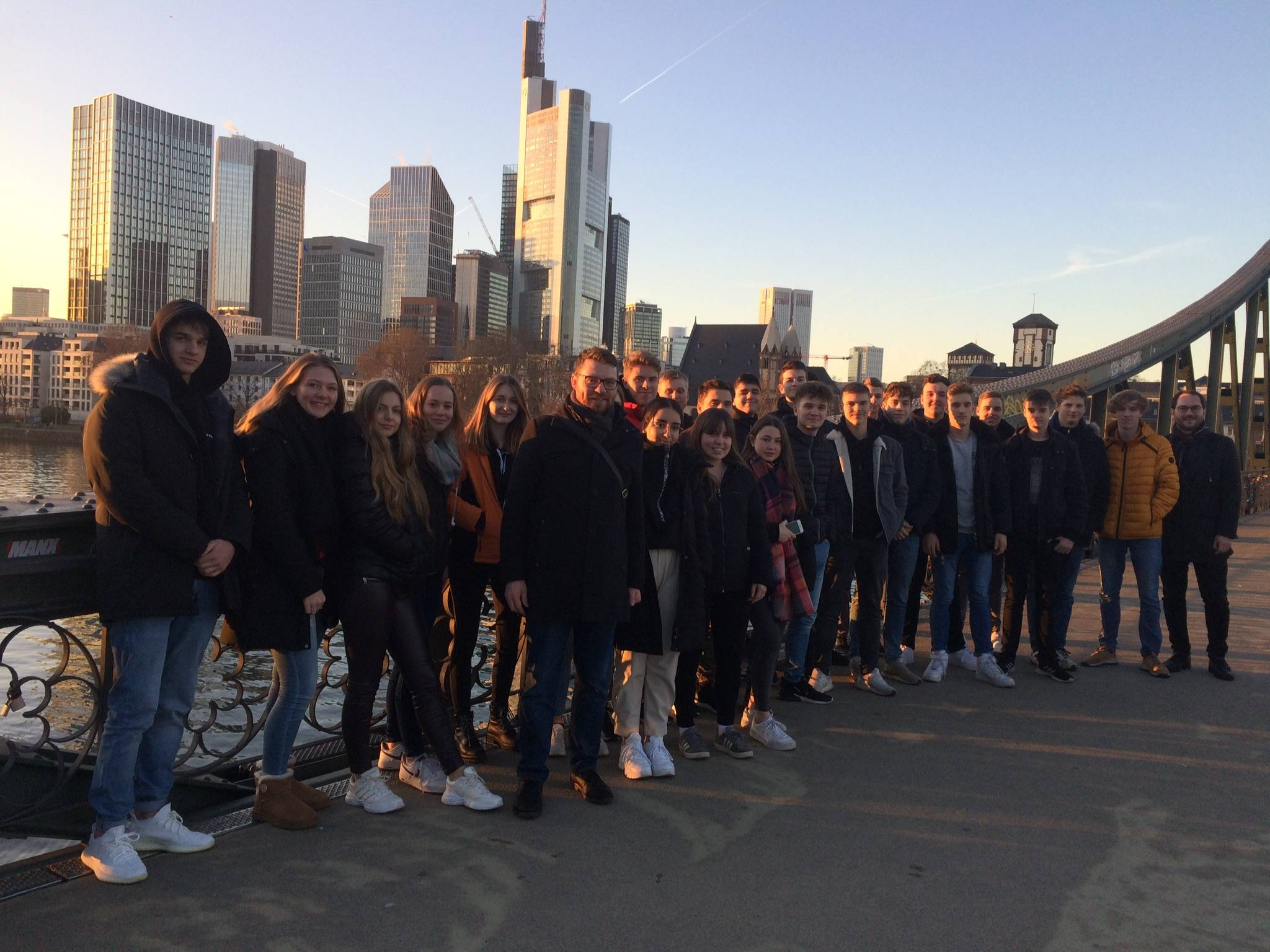 Die Mettmanner Schüler besuchten Frankfurt am Main. 