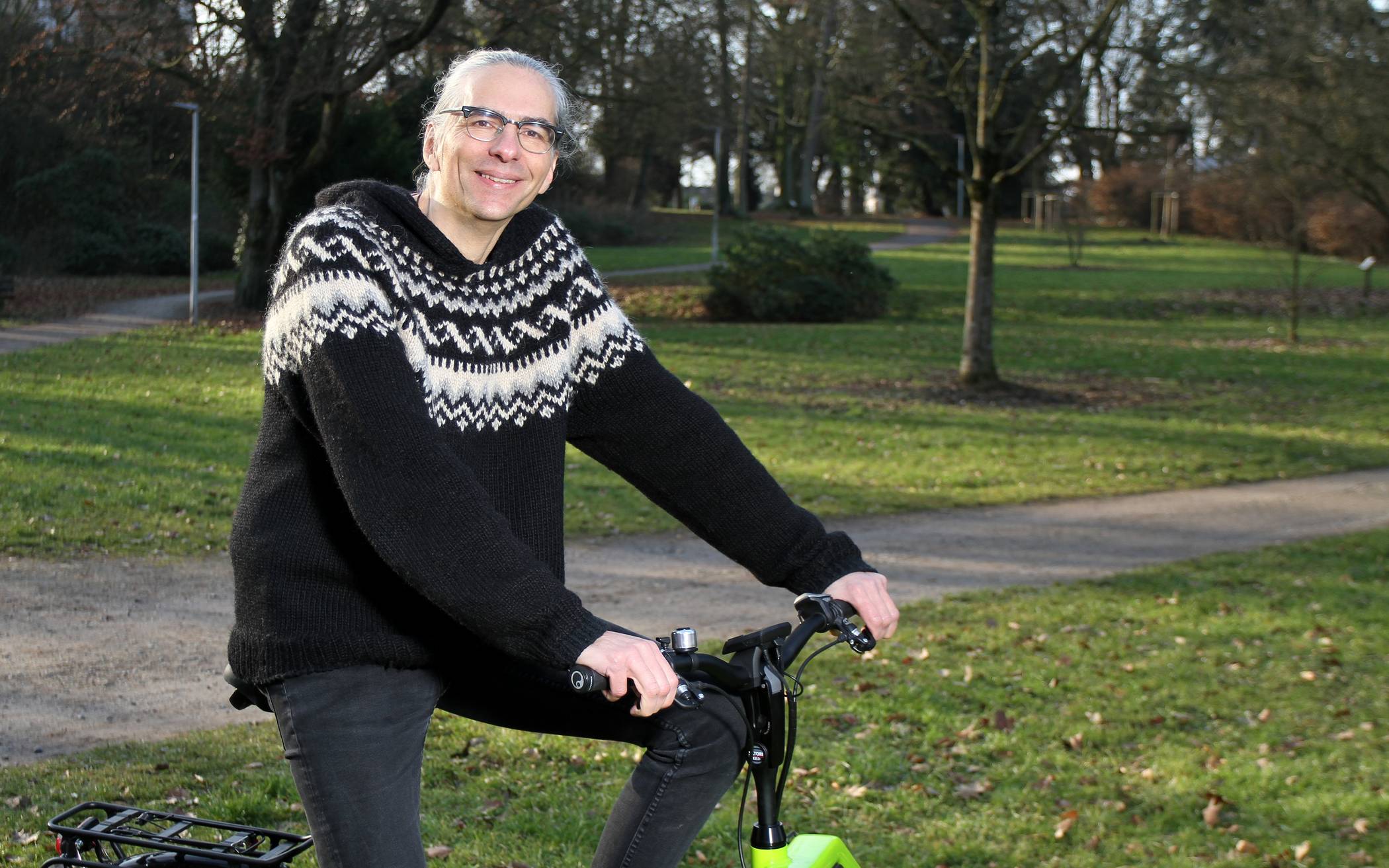  Nils Lessing setzt bei der Mobilität auf das Fahrrad. 