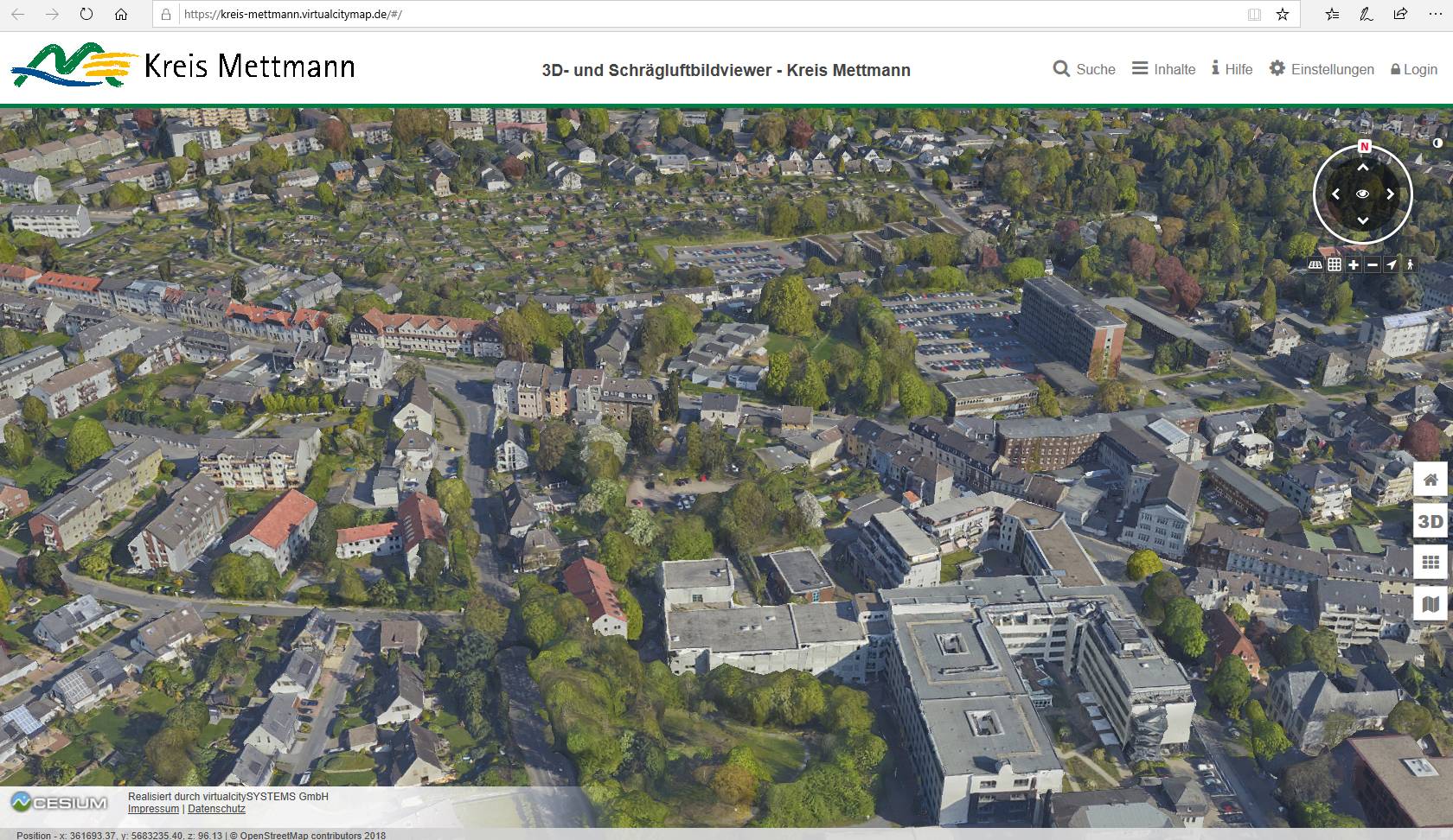 Luftbild vom Kreis Mettmann.