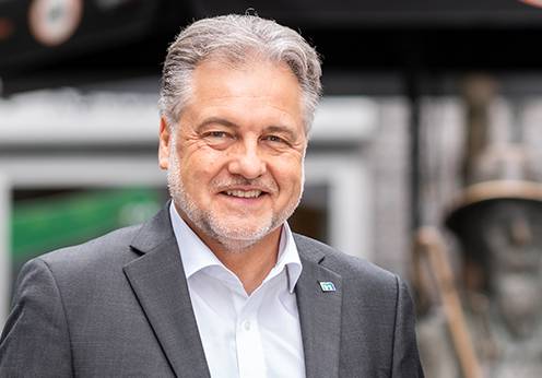  Seit fünf Jahren Bürgermeister von Mettmann: Thomas Dinkelmann. 