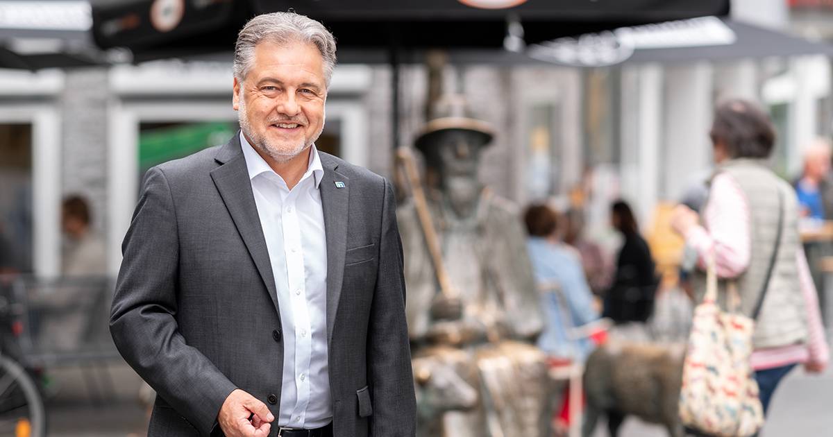  Seit fünf Jahren Bürgermeister von Mettmann: Thomas Dinkelmann. 