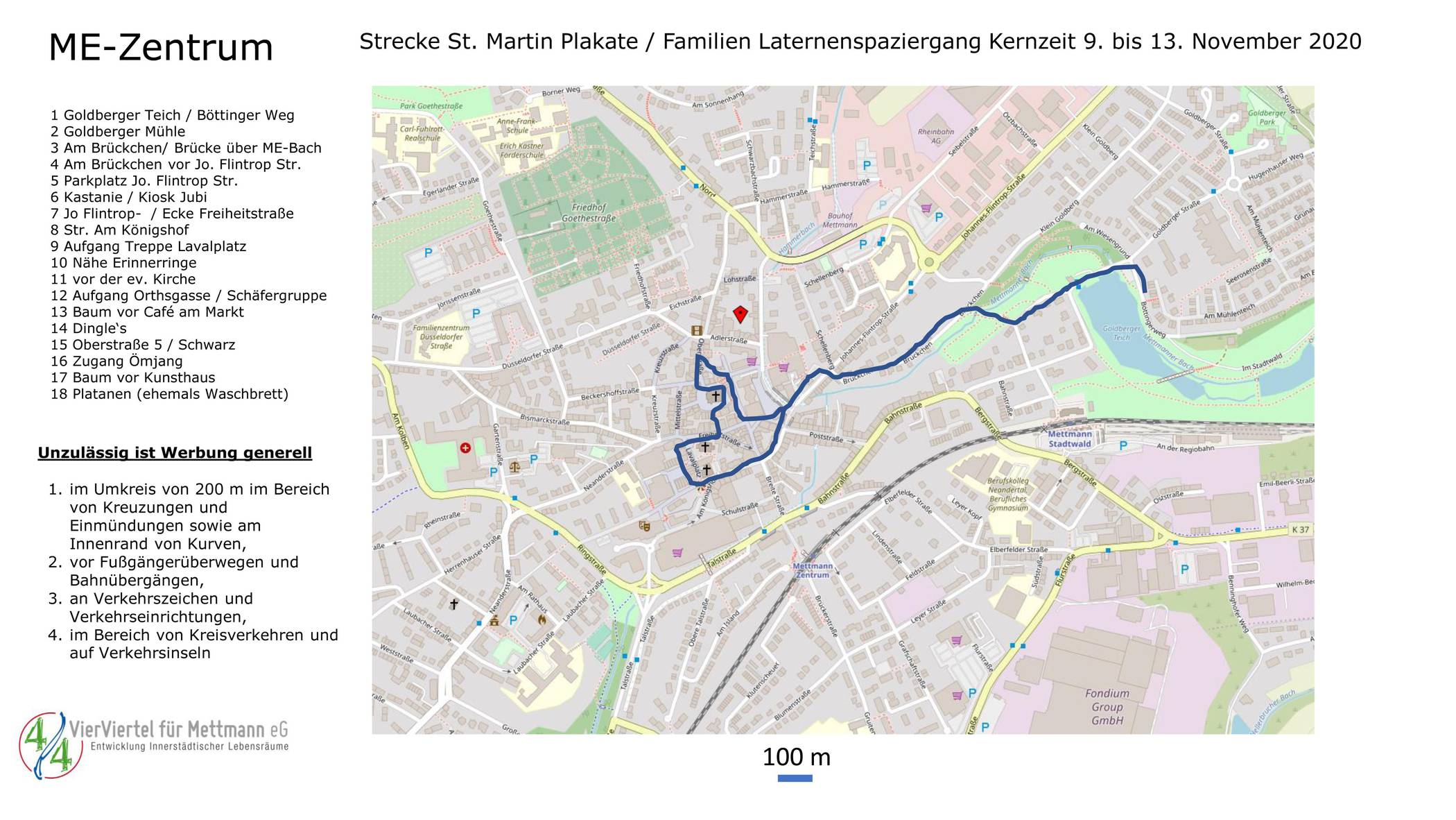  Der Rundgang in Mettmann Zentrum.  
